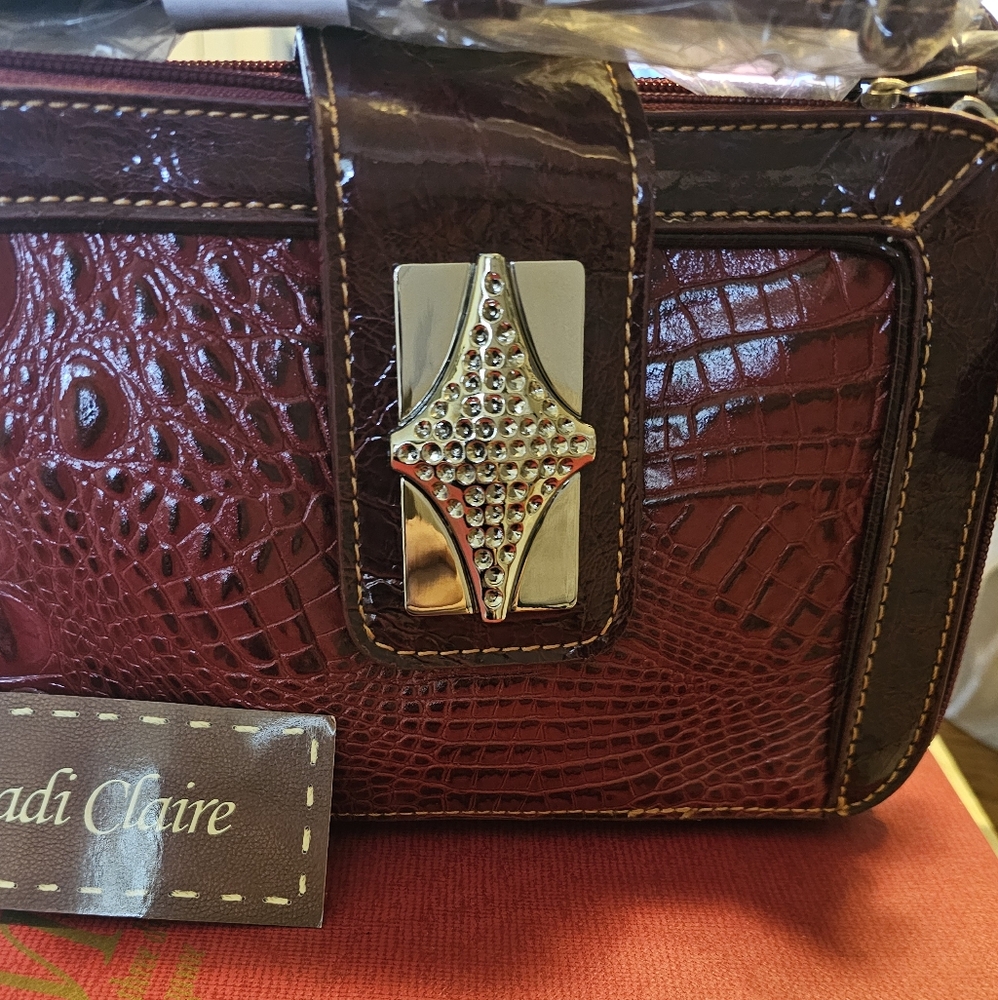 HANDBAG, DEEP RED/MAROON
